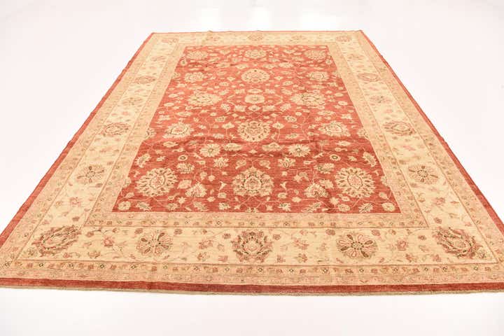 8' 2 x 11' Hand Knotted Peshawar Ziegler Rug