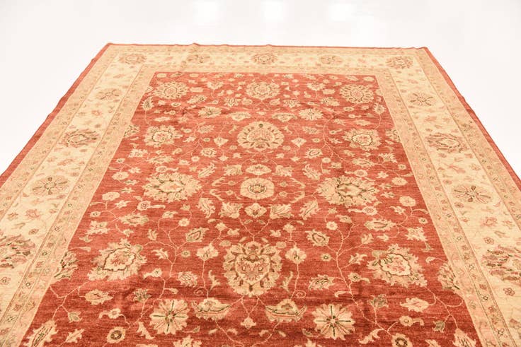 Detail image of 8' 2 x 11' Hand Knotted Peshawar Ziegler Rug