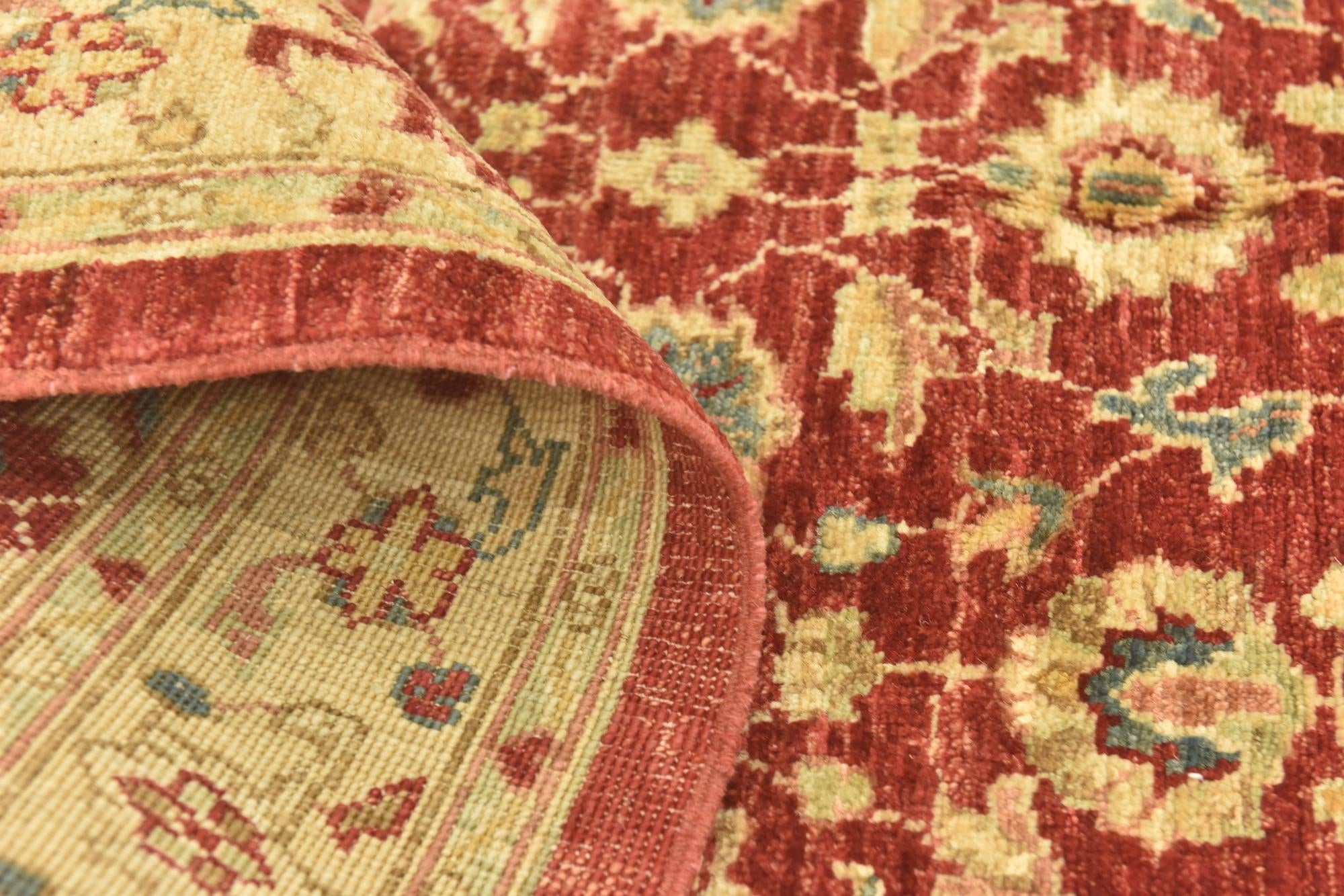 3' 5 x 5' Hand Knotted Peshawar Ziegler Rug