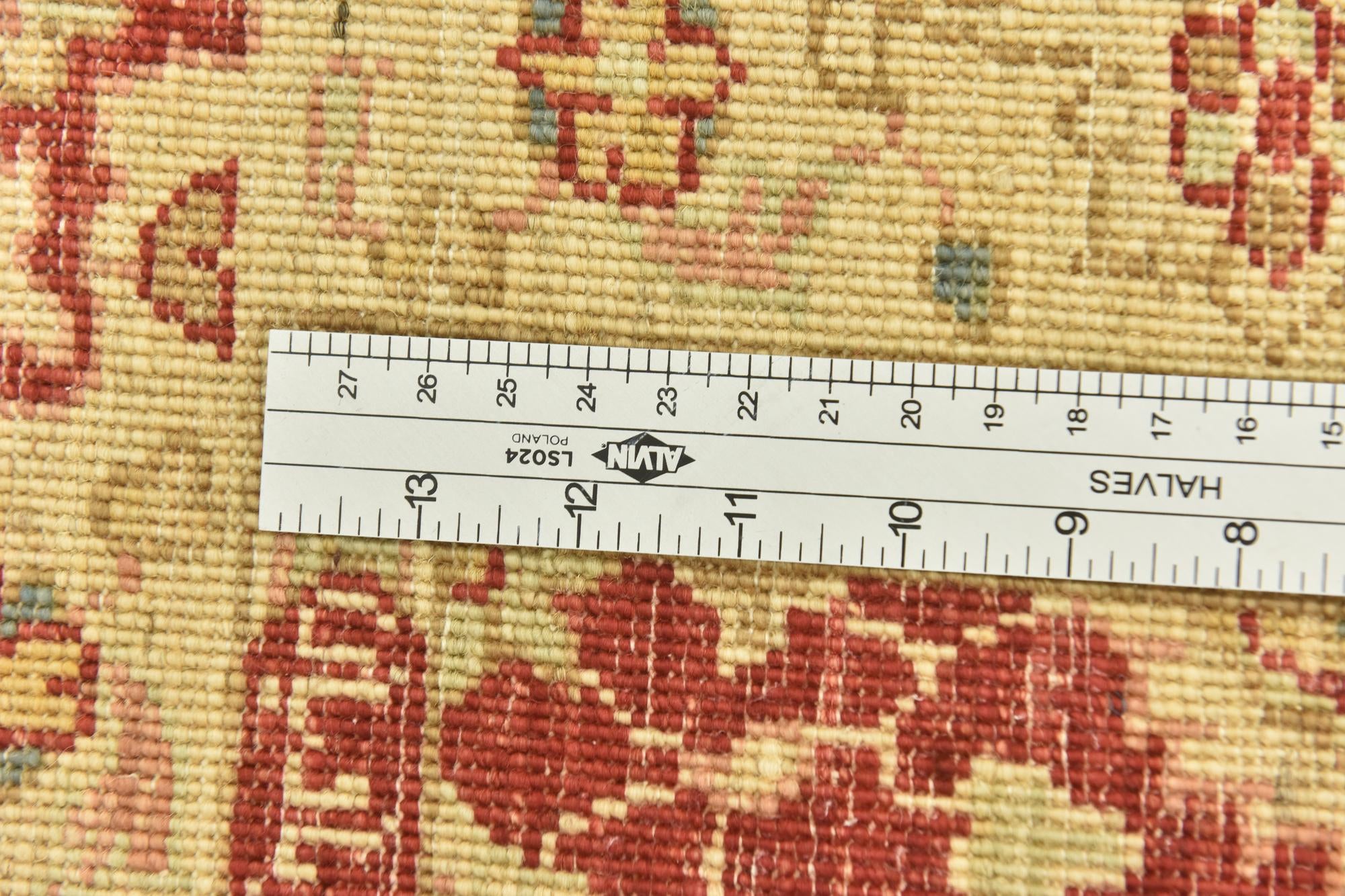 3' 5 x 5' Hand Knotted Peshawar Ziegler Rug