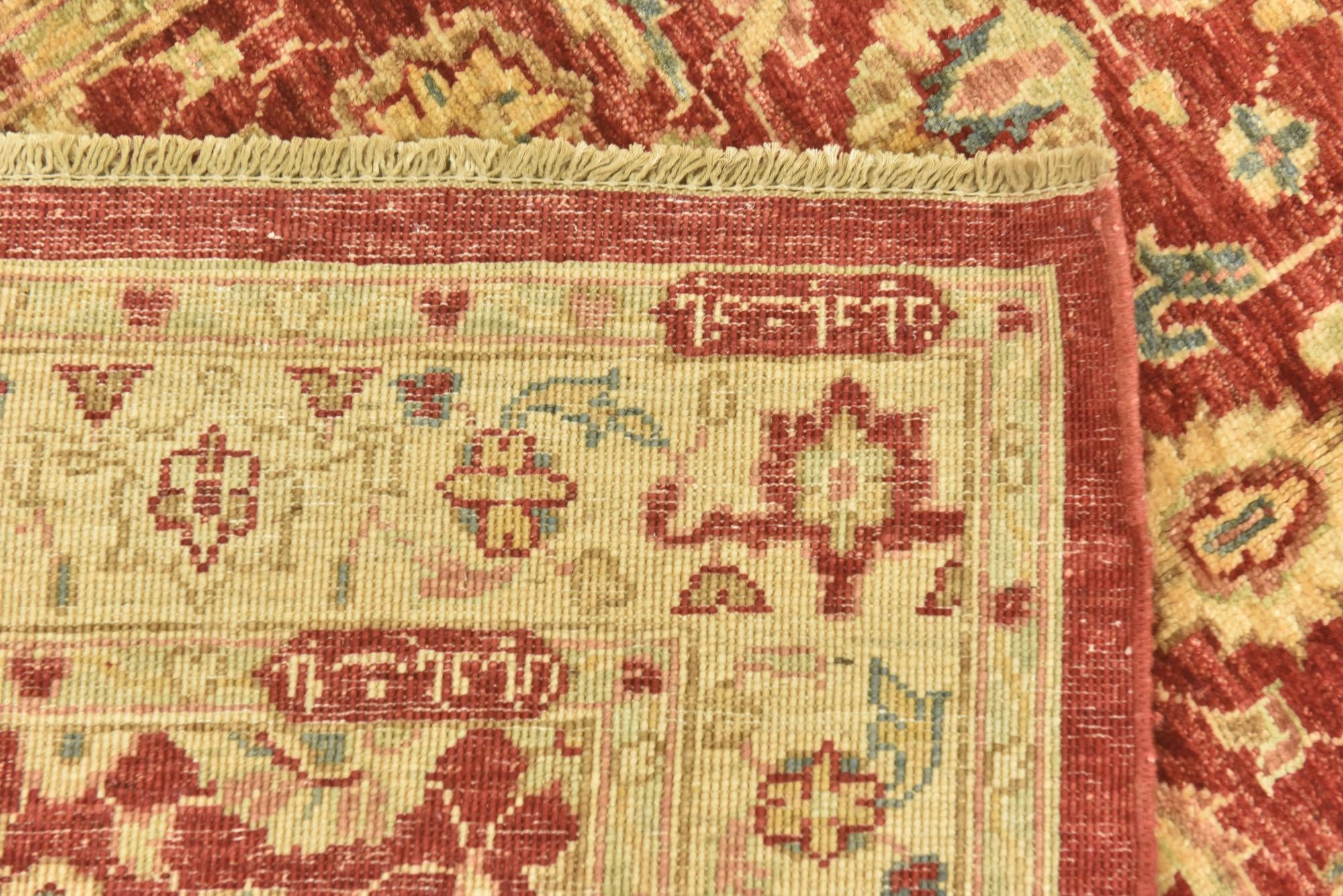 3' 5 x 5' Hand Knotted Peshawar Ziegler Rug