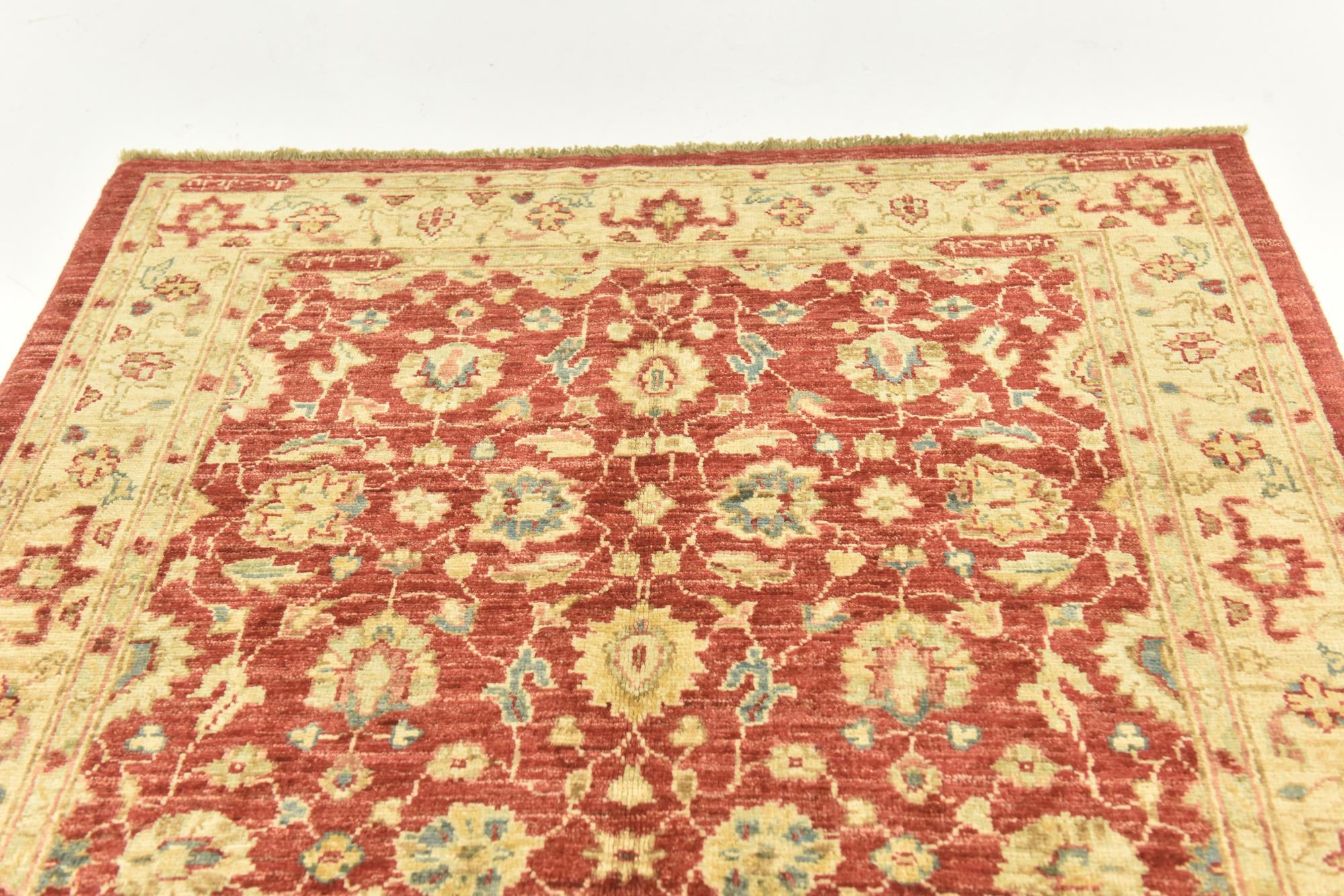 3' 5 x 5' Hand Knotted Peshawar Ziegler Rug