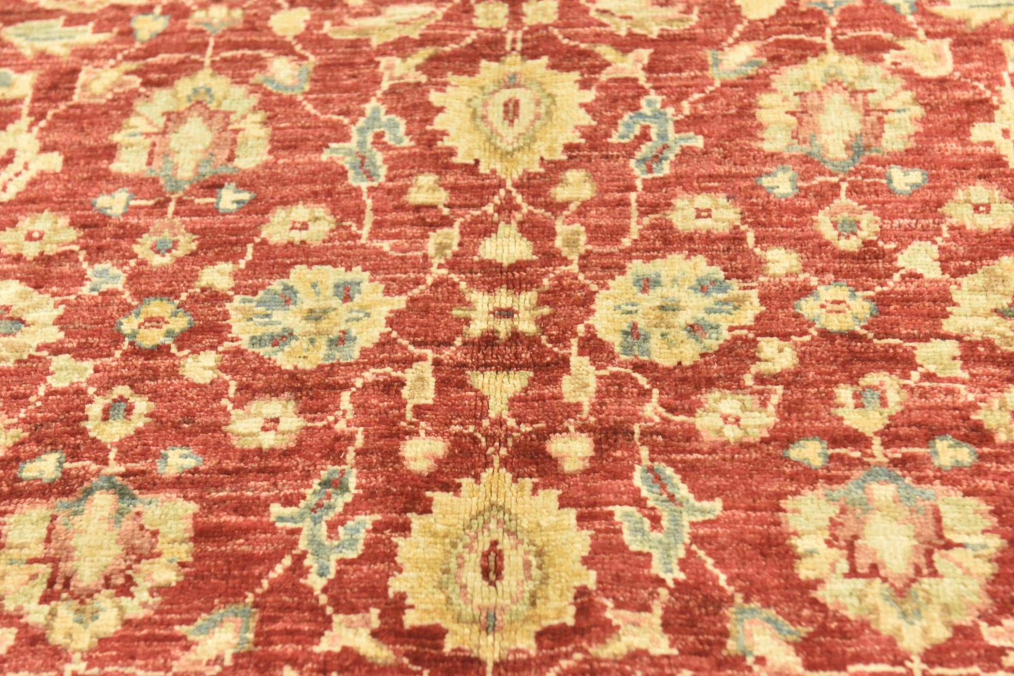 3' 5 x 5' Hand Knotted Peshawar Ziegler Rug