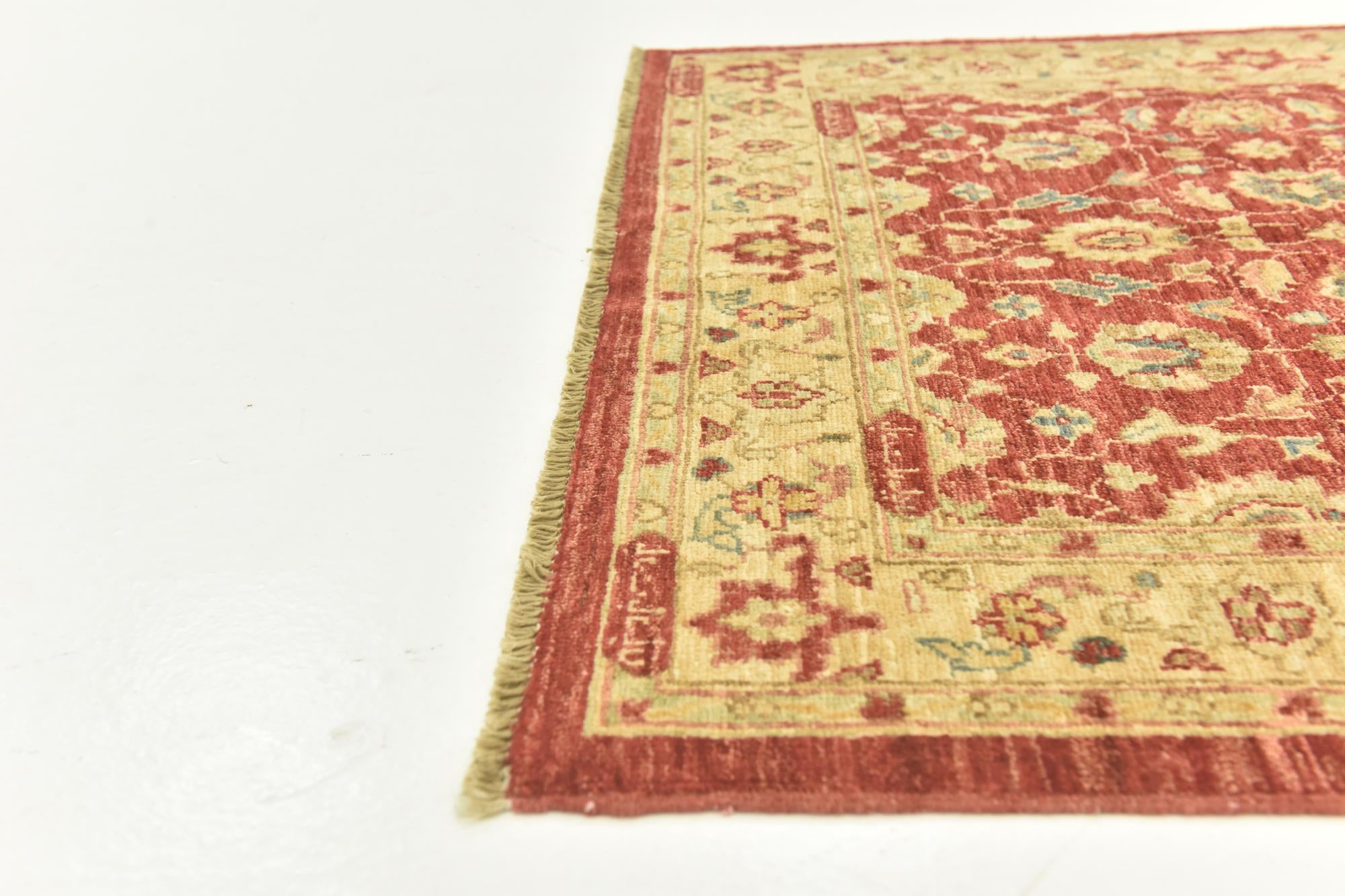 3' 5 x 5' Hand Knotted Peshawar Ziegler Rug