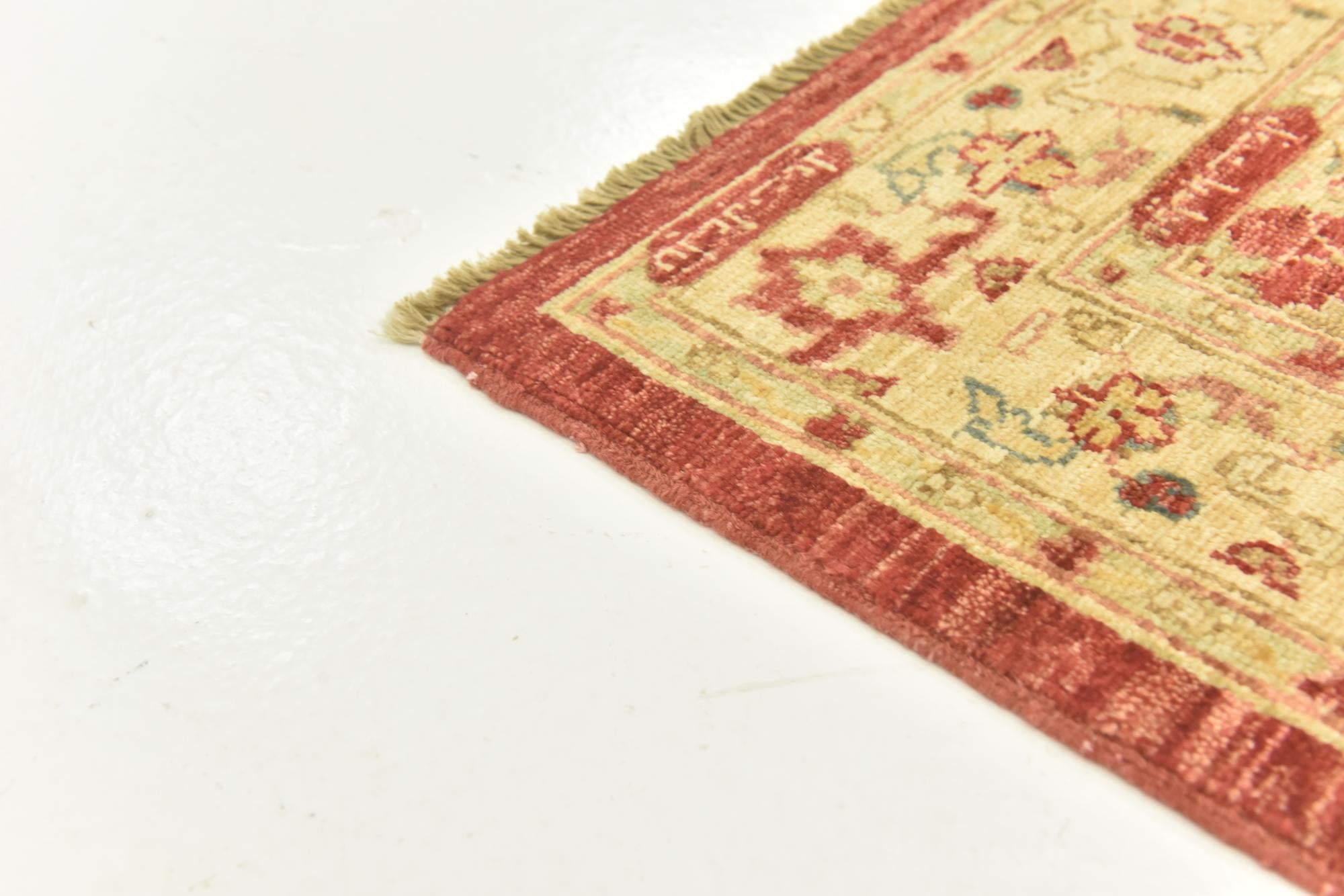 3' 5 x 5' Hand Knotted Peshawar Ziegler Rug