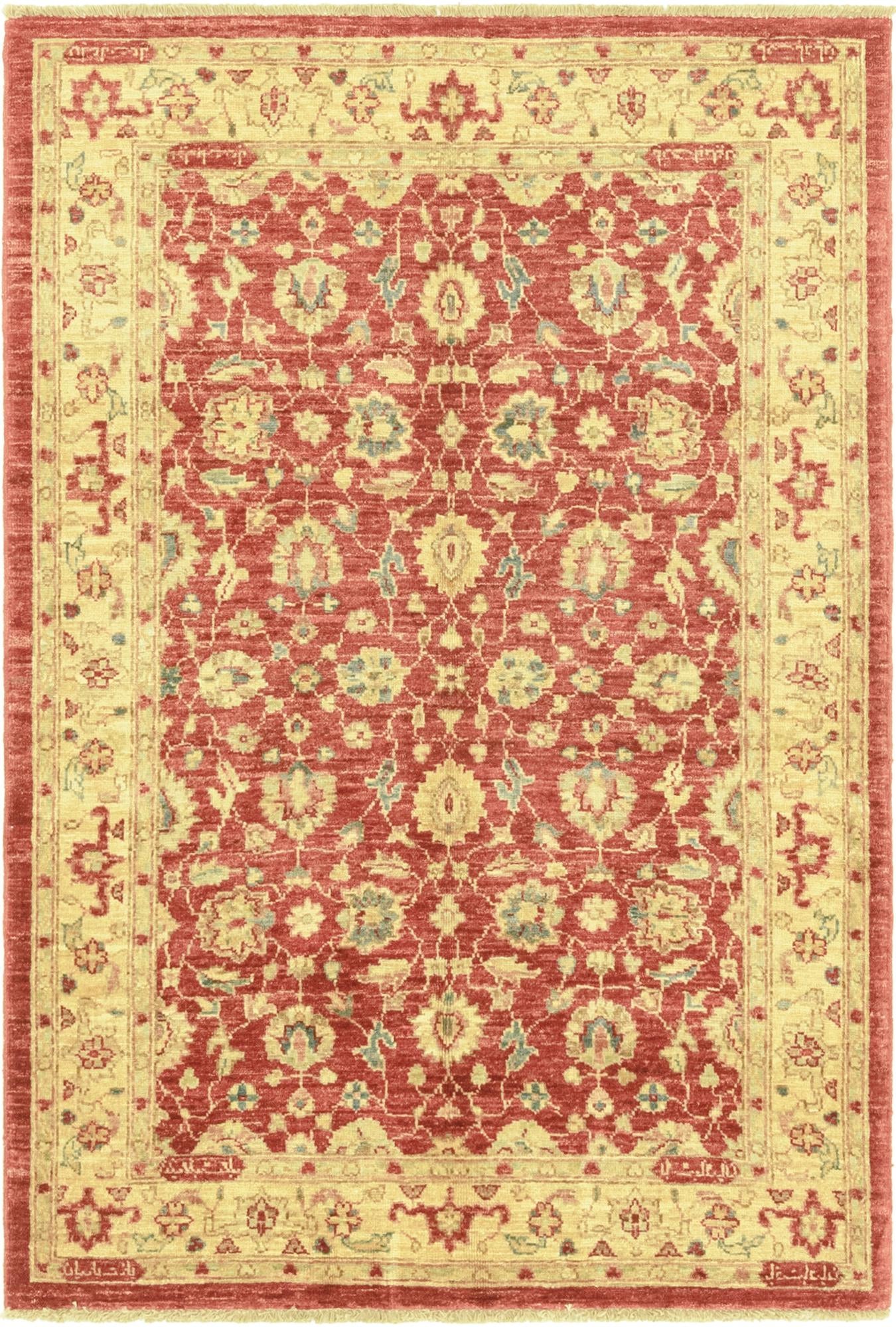3' 5 x 5' Hand Knotted Peshawar Ziegler Rug