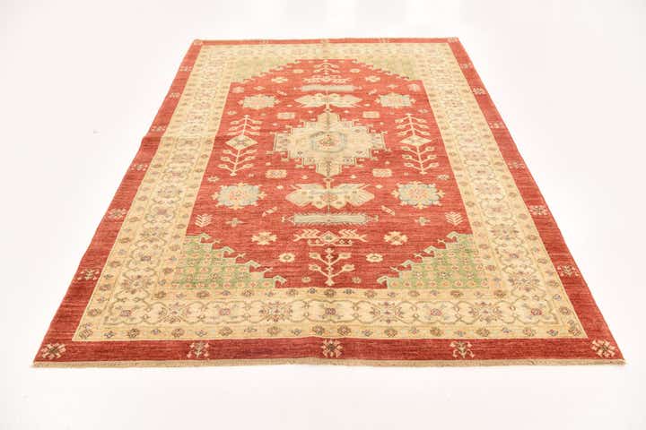 5' 9 x 7' 11 Hand Knotted Peshawar Ziegler Rug