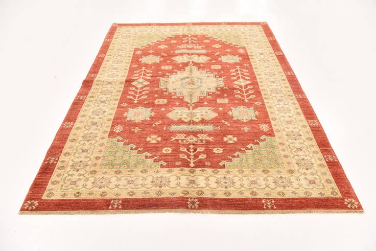 Detail image of 5' 9 x 7' 11 Hand Knotted Peshawar Ziegler Rug