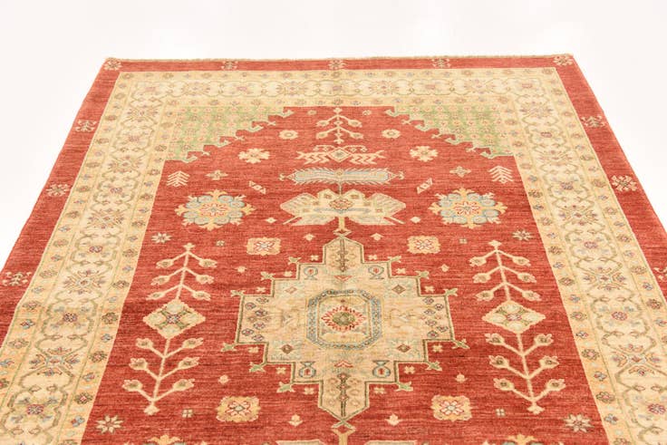 Detail image of 5' 9 x 7' 11 Hand Knotted Peshawar Ziegler Rug