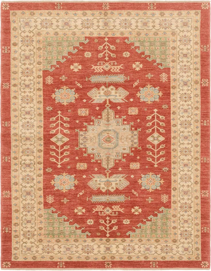 Detail image of 5' 9 x 7' 11 Hand Knotted Peshawar Ziegler Rug