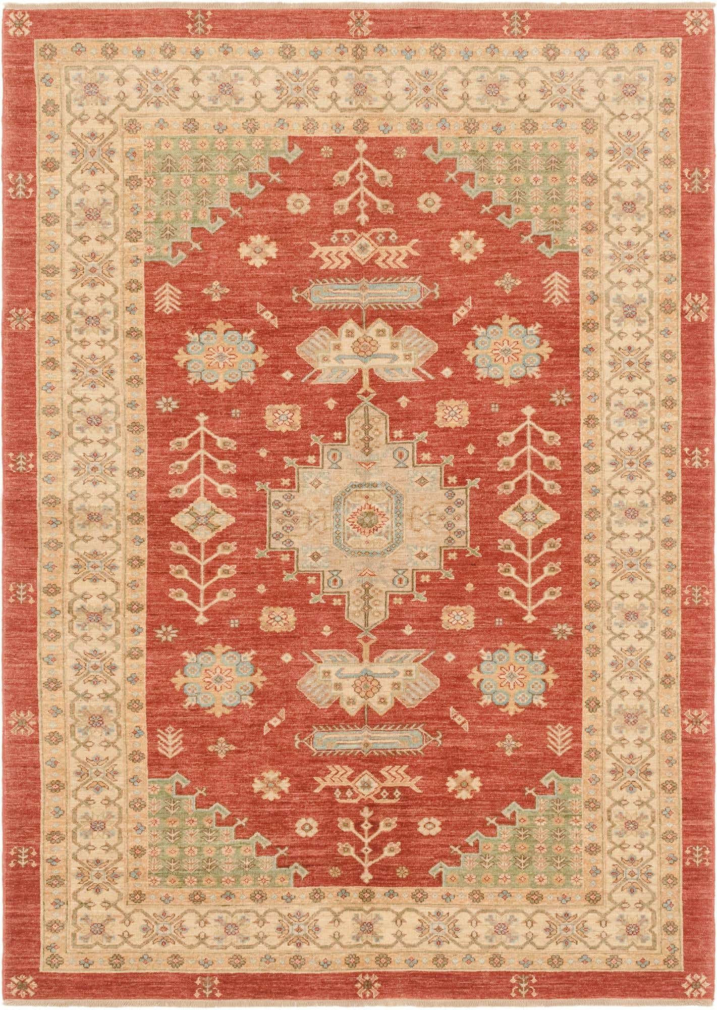 5' 9 x 7' 11 Hand Knotted Peshawar Ziegler Rug
