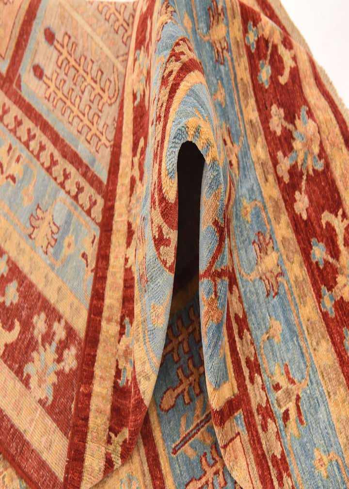 6' 9 x 10' Hand Knotted Peshawar Ziegler Rug
