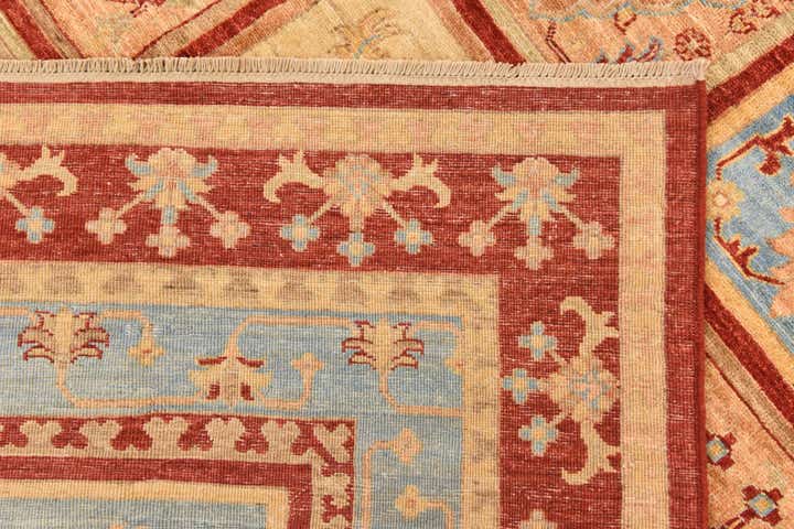 6' 9 x 10' Hand Knotted Peshawar Ziegler Rug