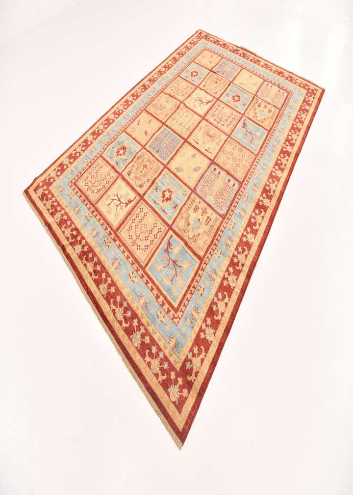 6' 9 x 10' Hand Knotted Peshawar Ziegler Rug