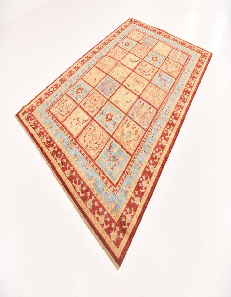 Detail image of 6' 9 x 10' Hand Knotted Peshawar Ziegler Rug