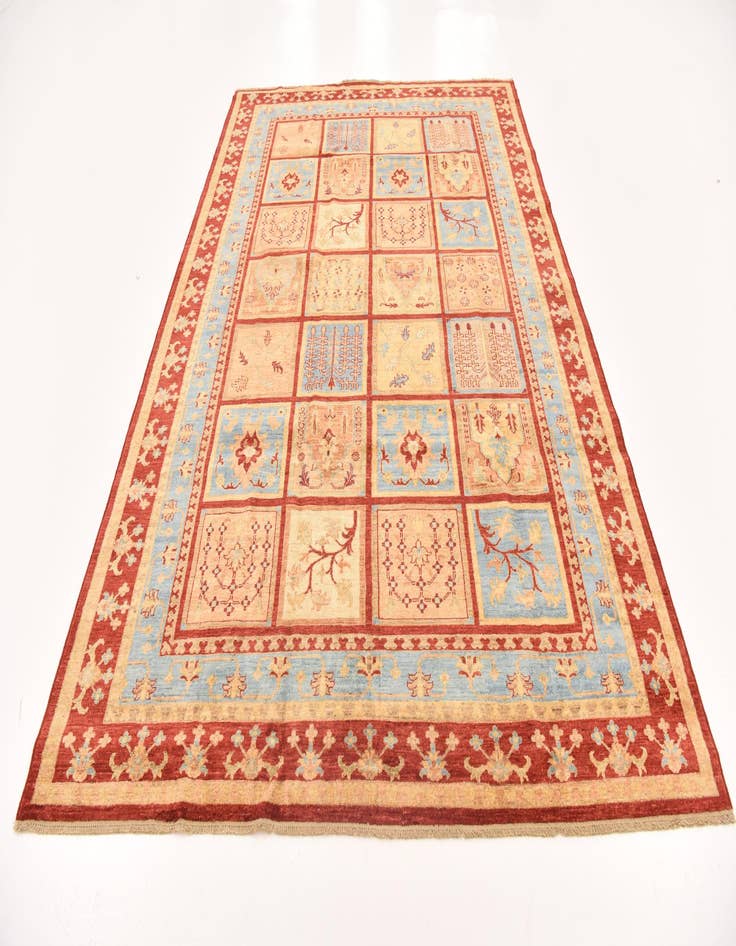 Detail image of 6' 9 x 10' Hand Knotted Peshawar Ziegler Rug