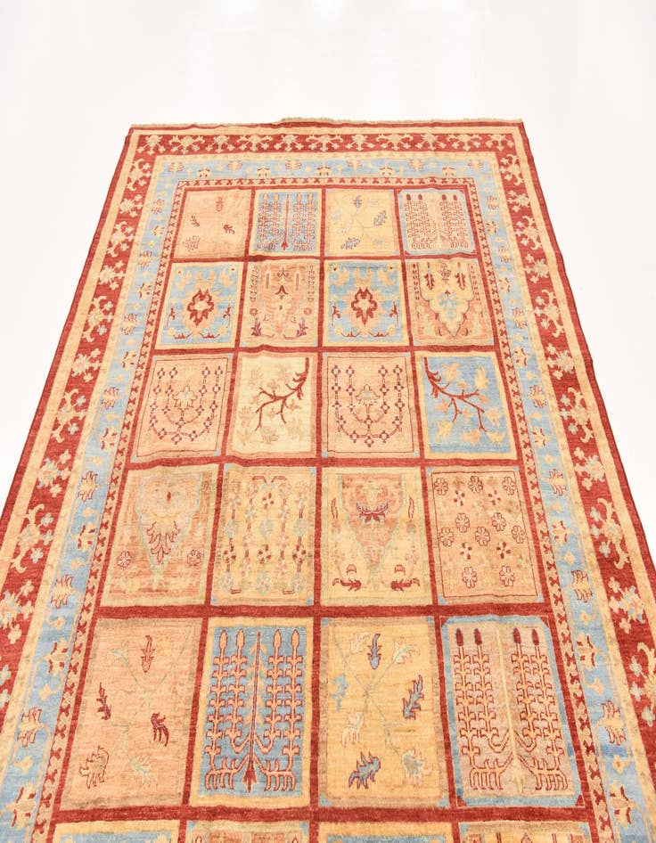 Detail image of 6' 9 x 10' Hand Knotted Peshawar Ziegler Rug