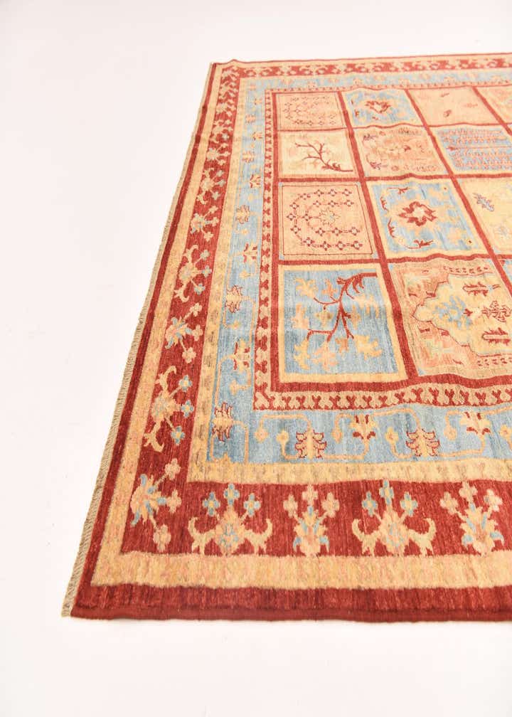 6' 9 x 10' Hand Knotted Peshawar Ziegler Rug