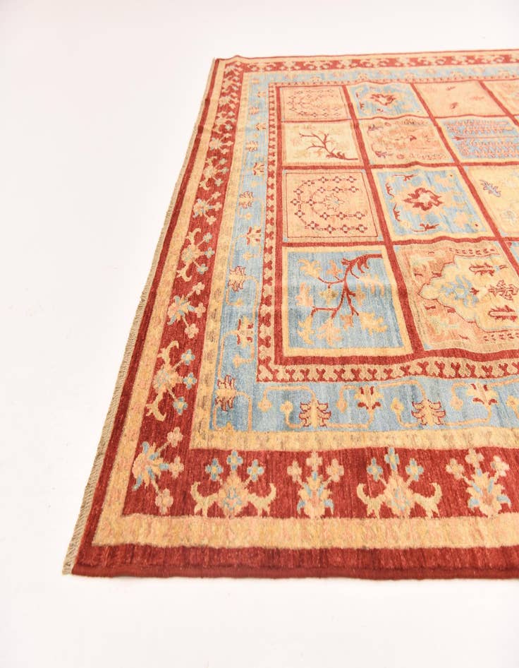 Detail image of 6' 9 x 10' Hand Knotted Peshawar Ziegler Rug