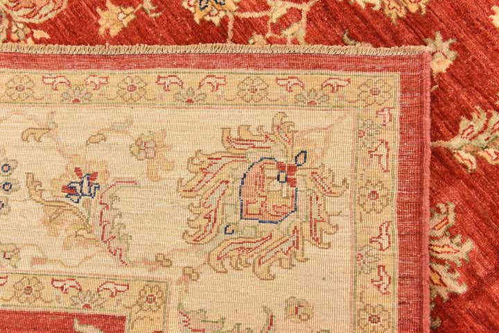 8' x 9' 6 Hand Knotted Peshawar Ziegler Rug