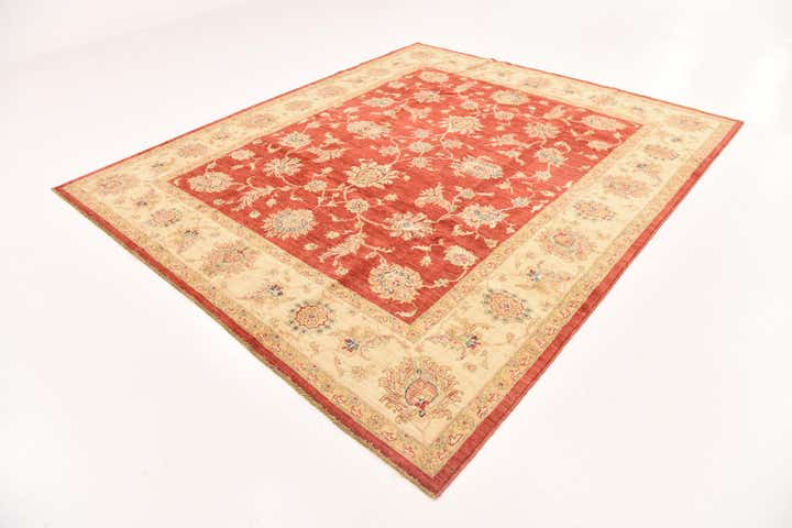 8' x 9' 6 Hand Knotted Peshawar Ziegler Rug