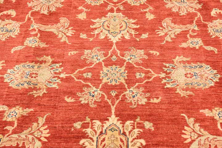 8' x 9' 6 Hand Knotted Peshawar Ziegler Rug