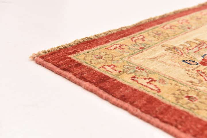 8' x 9' 6 Hand Knotted Peshawar Ziegler Rug