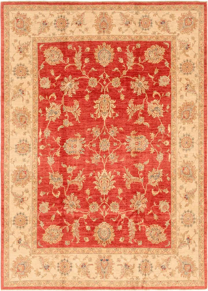 8' x 9' 6 Hand Knotted Peshawar Ziegler Rug