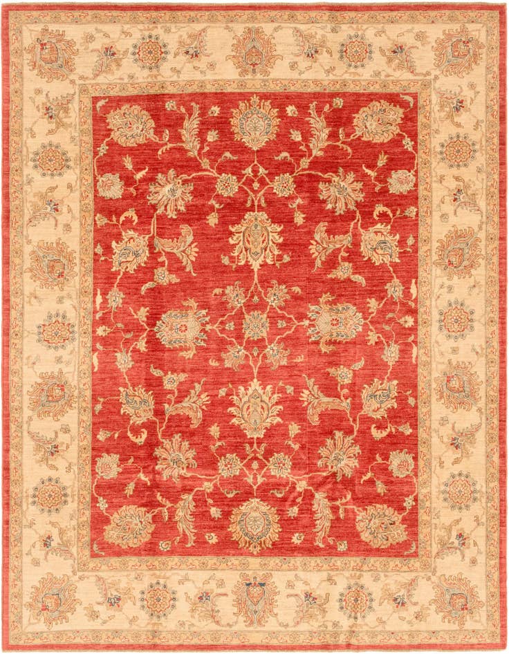 Detail image of 8' x 9' 6 Hand Knotted Peshawar Ziegler Rug