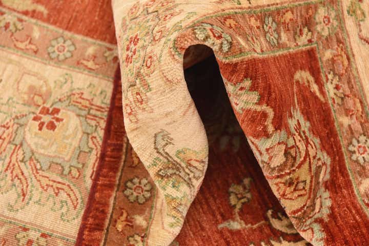 7' 10 x 9' 11 Hand Knotted Peshawar Ziegler Rug