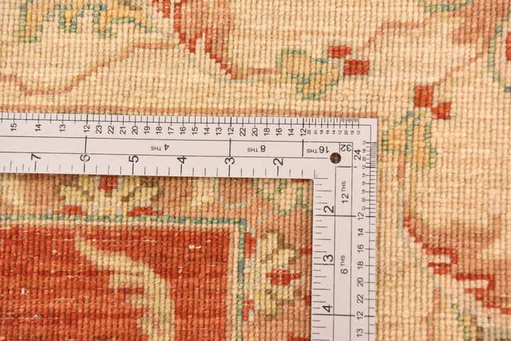 7' 10 x 9' 11 Hand Knotted Peshawar Ziegler Rug