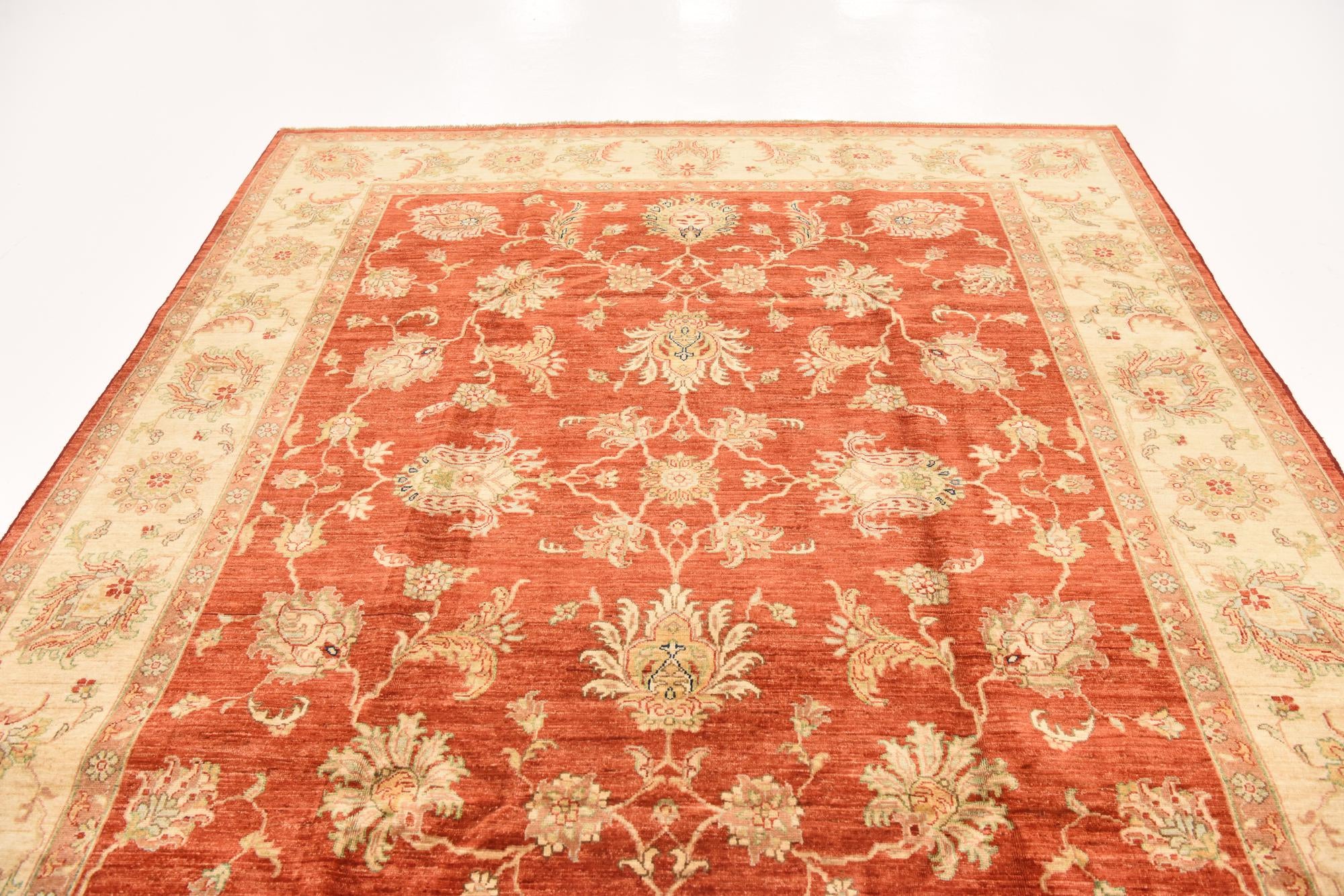 240cm x 300cm anudado a mano Peshawar Ziegler Alfombra
