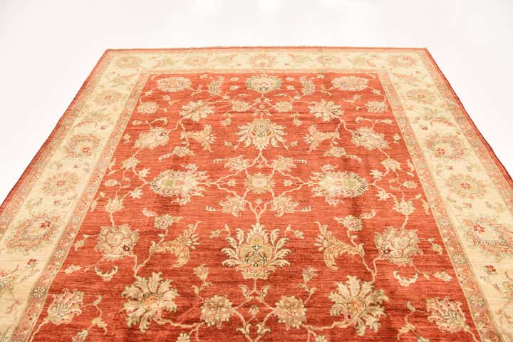 7' 10 x 9' 11 Hand Knotted Peshawar Ziegler Rug
