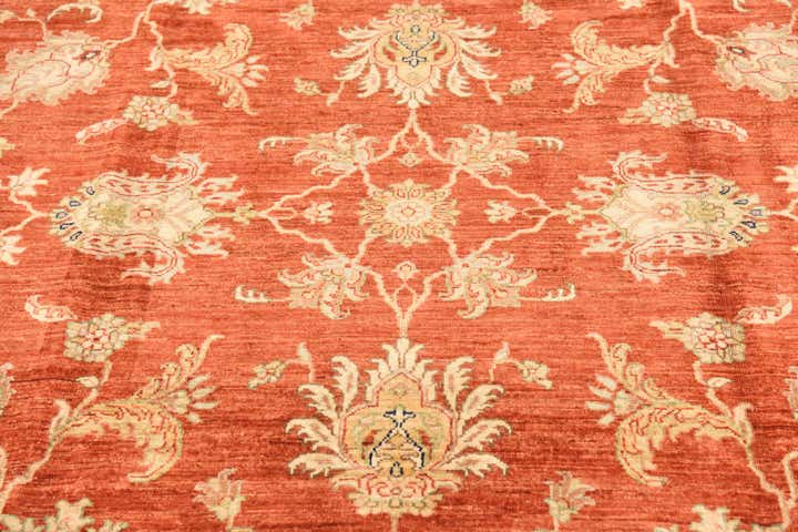 7' 10 x 9' 11 Hand Knotted Peshawar Ziegler Rug
