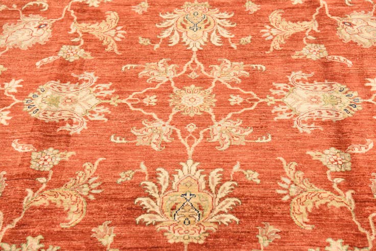 Detail image of 7' 10 x 9' 11 Hand Knotted Peshawar Ziegler Rug