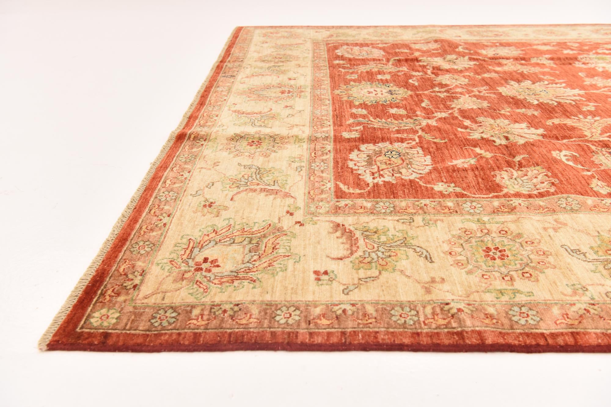 240cm x 300cm anudado a mano Peshawar Ziegler Alfombra