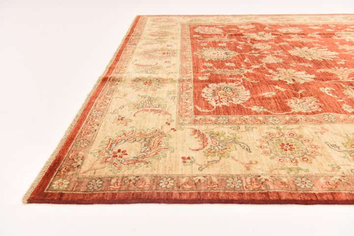 7' 10 x 9' 11 Hand Knotted Peshawar Ziegler Rug