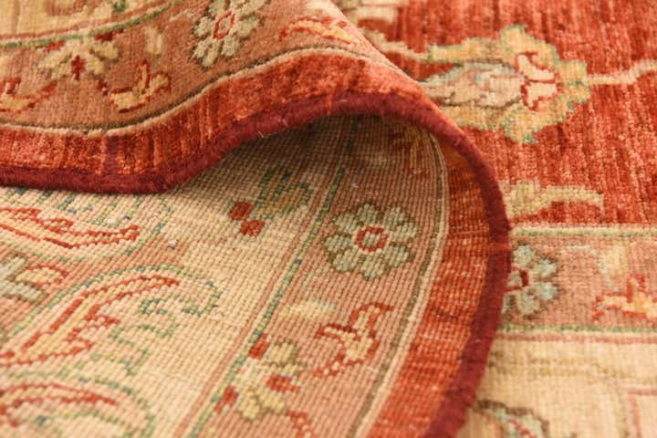 7' 10 x 9' 11 Hand Knotted Peshawar Ziegler Rug