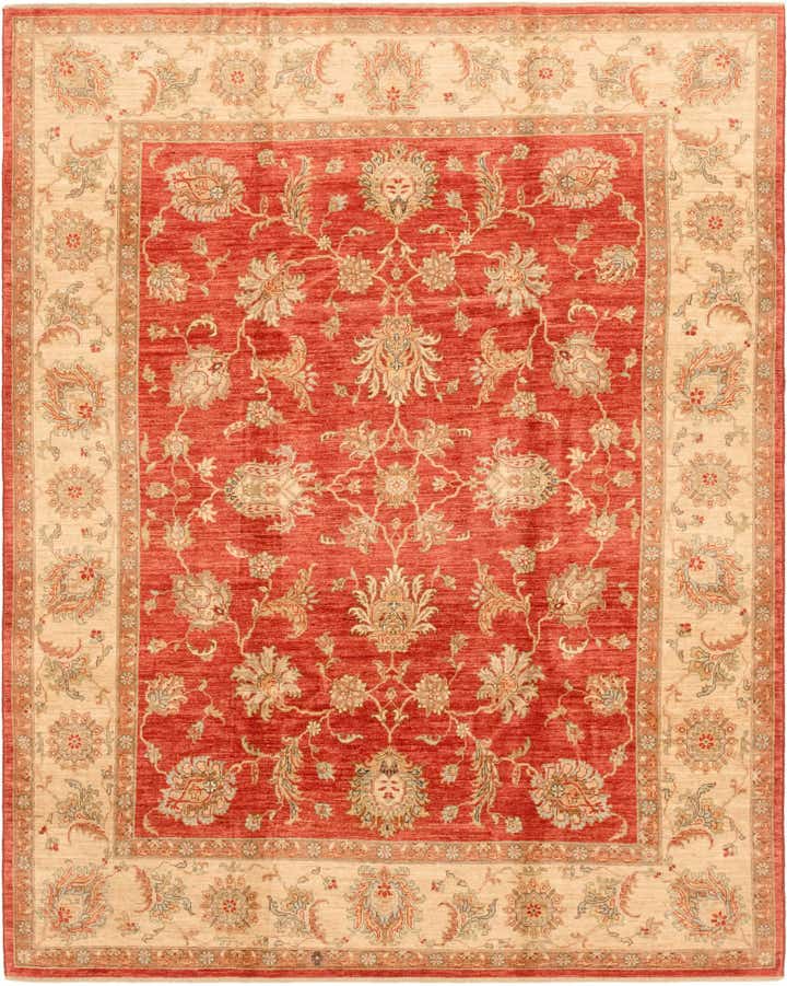 7' 10 x 9' 11 Hand Knotted Peshawar Ziegler Rug