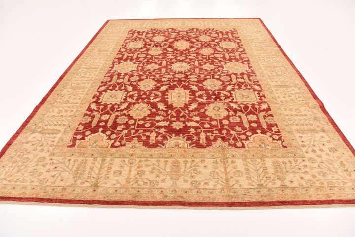 8' 4 x 11' 5 Hand Knotted Peshawar Ziegler Rug