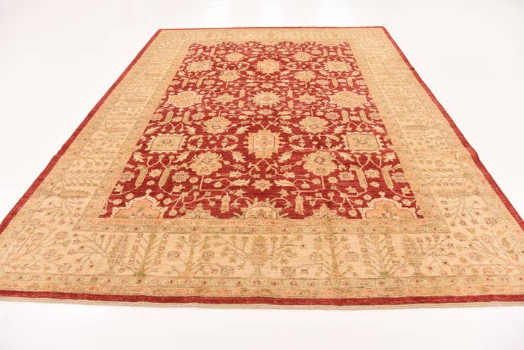 Detail image of 8' 4 x 11' 5 Hand Knotted Peshawar Ziegler Rug