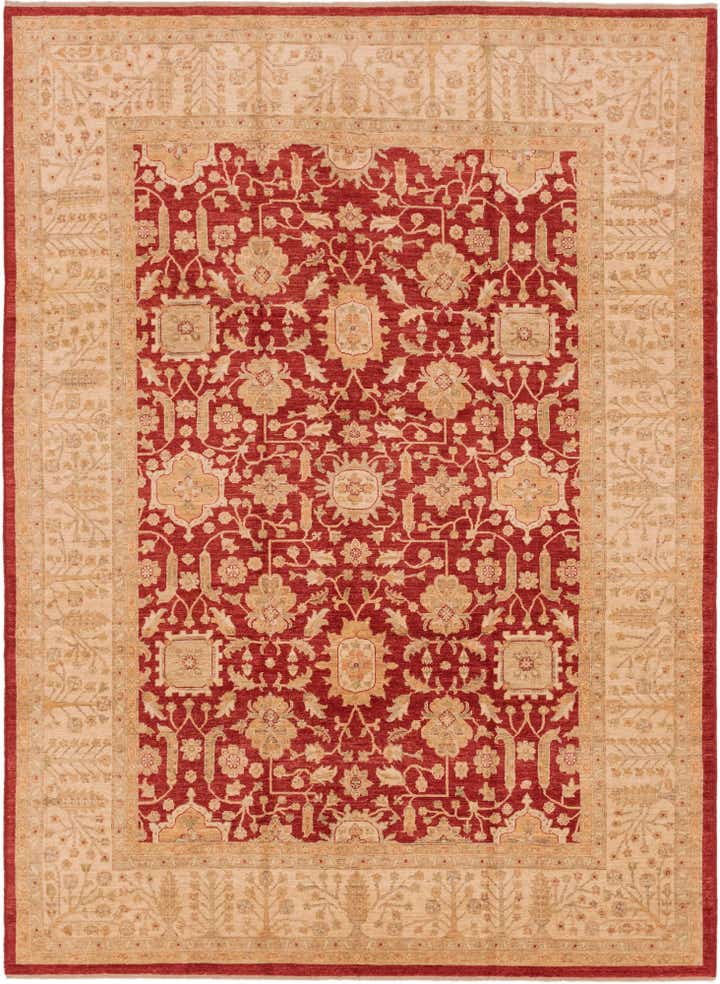 8' 4 x 11' 5 Hand Knotted Peshawar Ziegler Rug