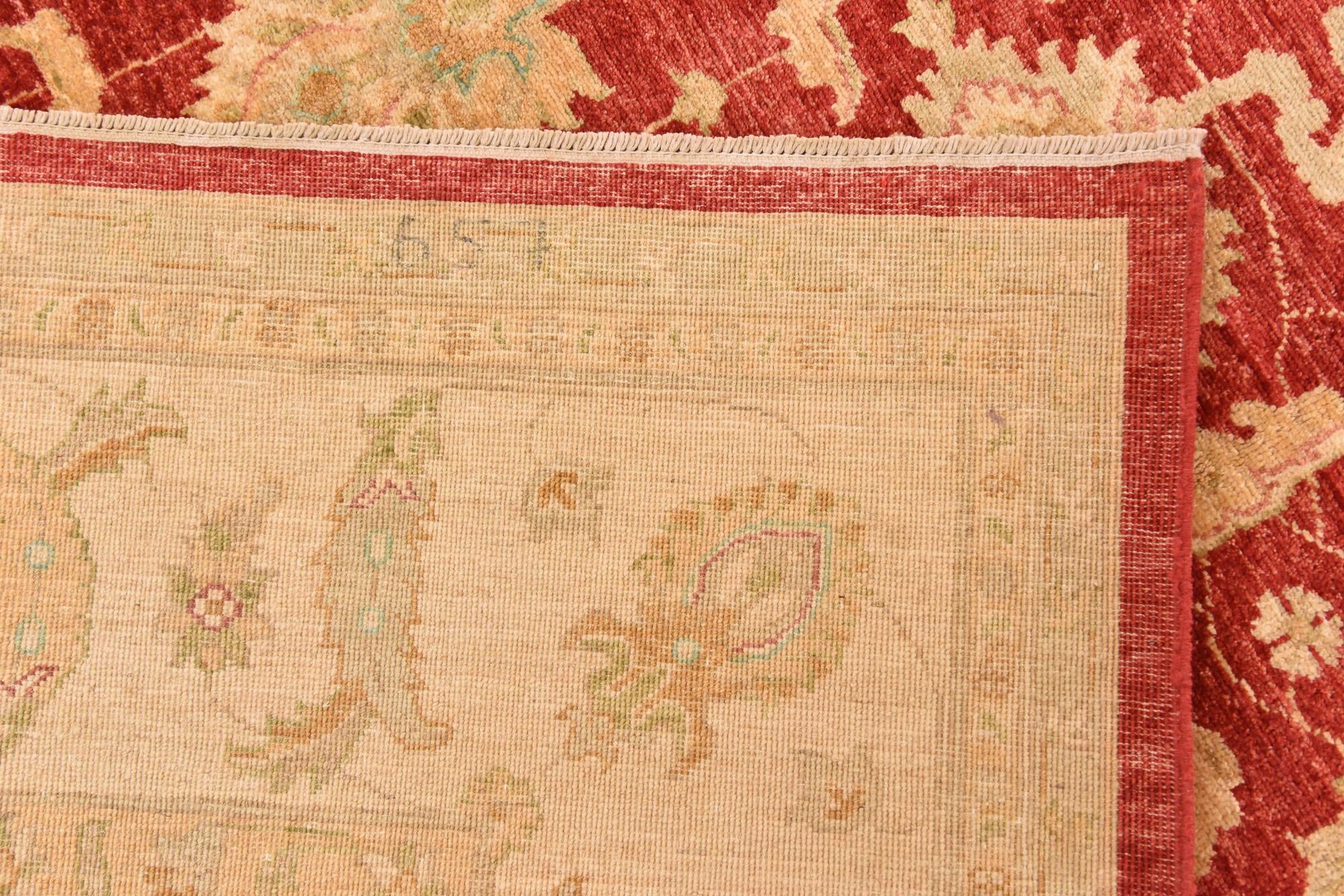 8' 3 x 11' 3 Hand Knotted Peshawar Ziegler Rug