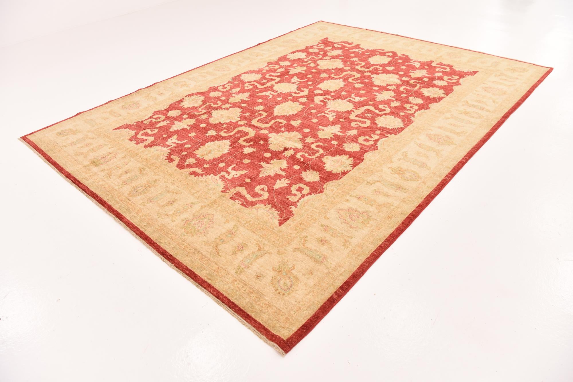 8' 3 x 11' 3 Hand Knotted Peshawar Ziegler Rug