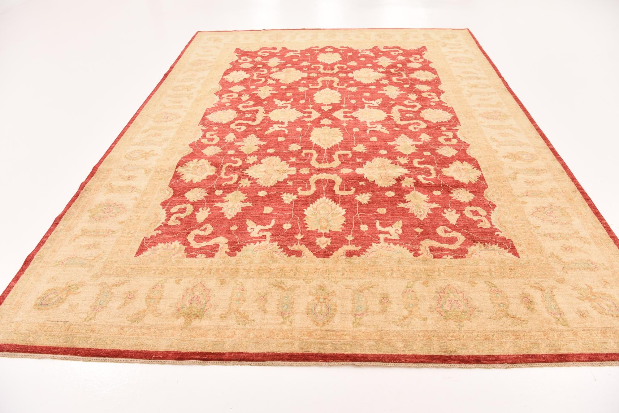 8' 3 x 11' 3 Hand Knotted Peshawar Ziegler Rug