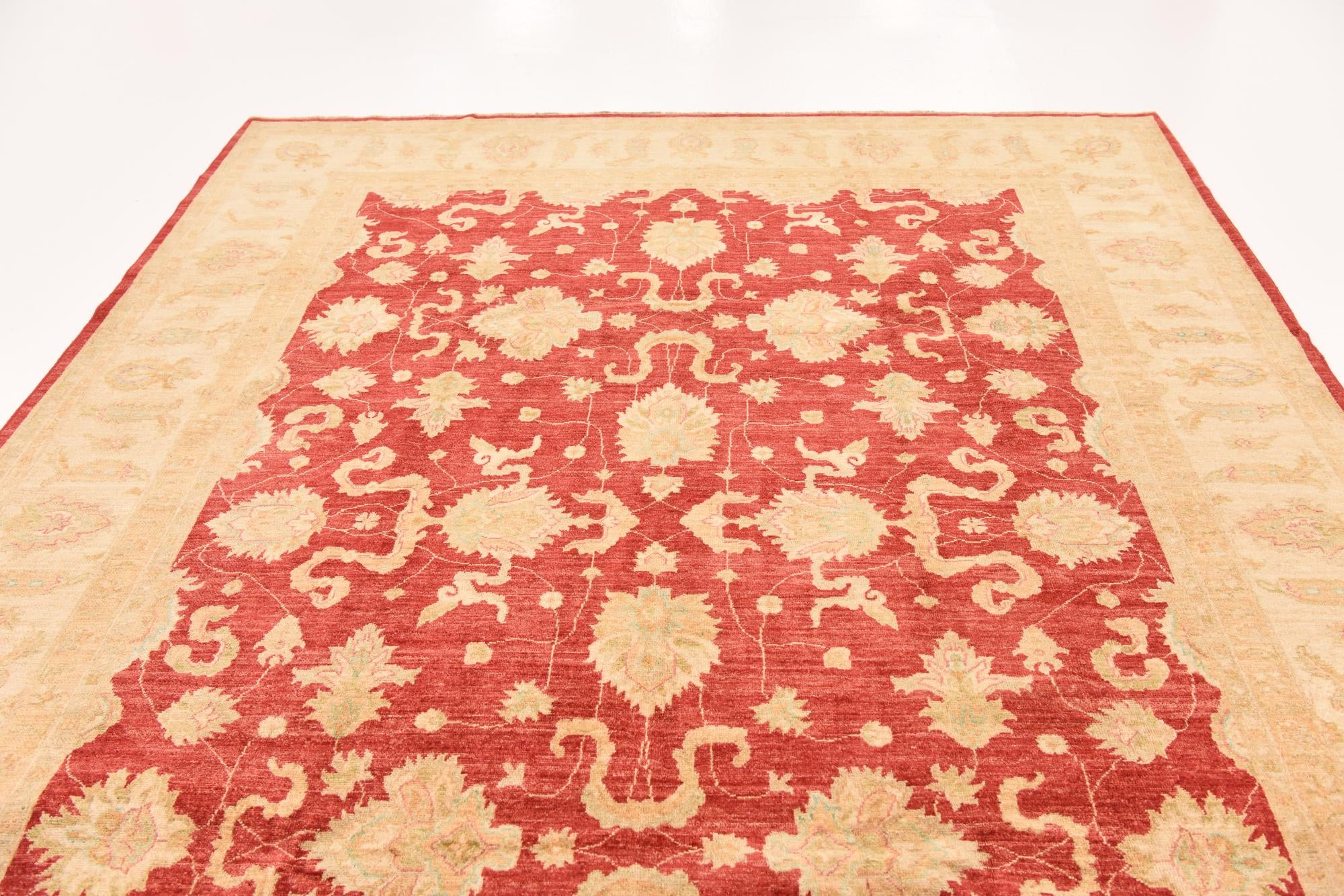 8' 3 x 11' 3 Hand Knotted Peshawar Ziegler Rug