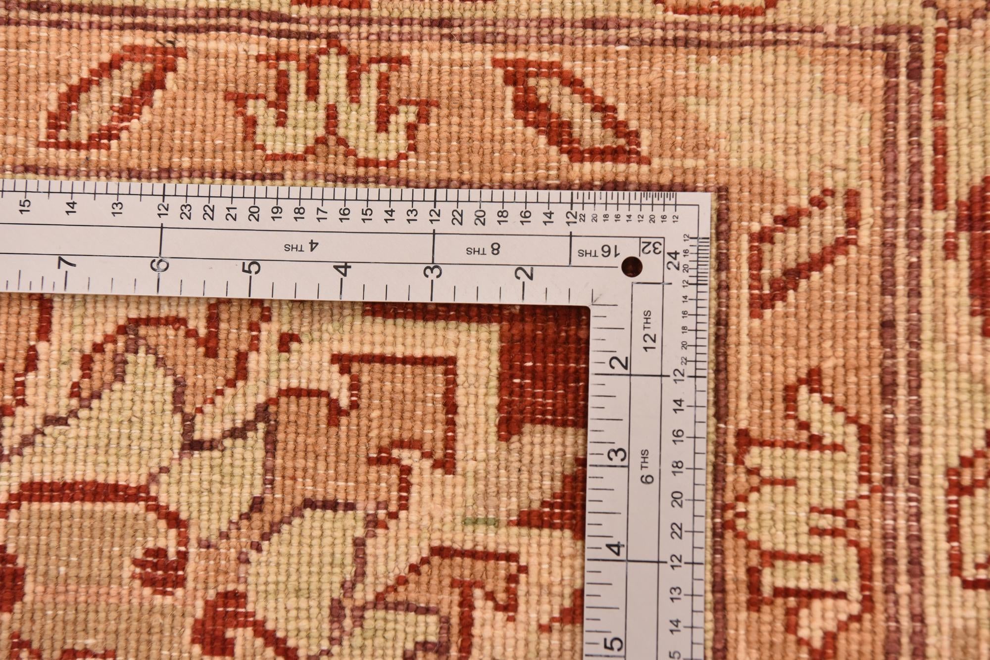 10' 11 x 14' 9 Hand Knotted Peshawar Ziegler Rug