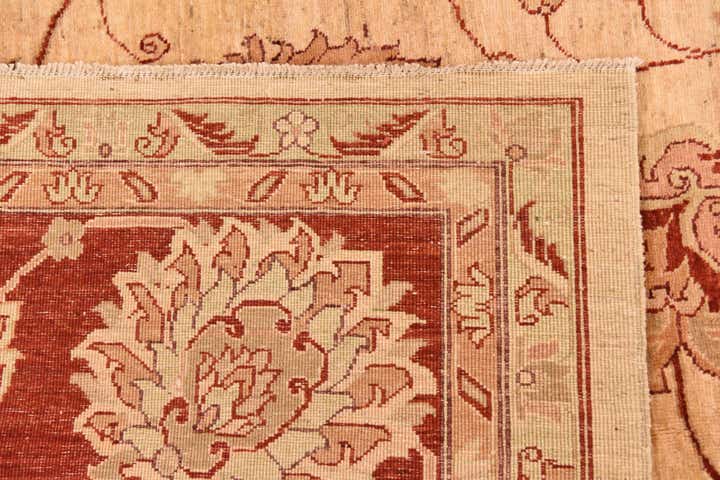 10' 11 x 14' 9 Hand Knotted Peshawar Ziegler Rug