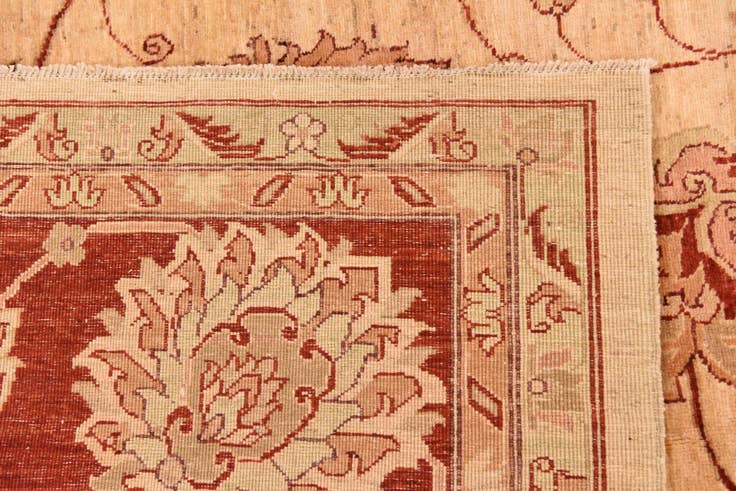 Detail image of 10' 11 x 14' 9 Hand Knotted Peshawar Ziegler Rug