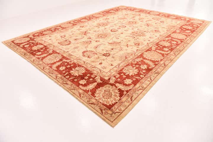 10' 11 x 14' 9 Hand Knotted Peshawar Ziegler Rug